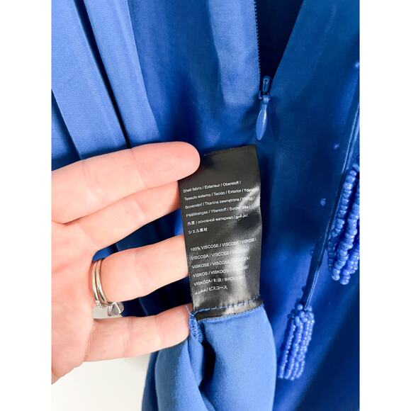 FARM Rio | Open-Back Midi Dress in Royal Blue | Sz XS - Picture 13 of 13